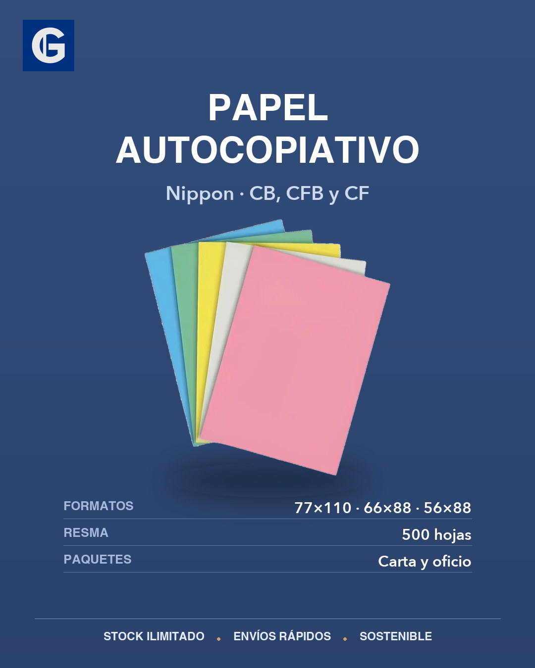 Papel autocopiativo Nippon CB, CFB y CF