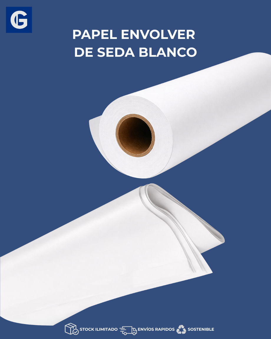 Papel envolver de seda blanco Gundlach